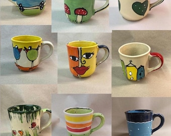 Jumbo cup XL tea mug approx. 500 ml ceramic in many patterns - is produced when purchased