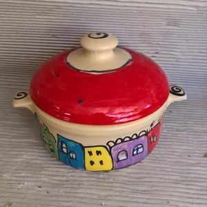 Bread bin for small households, bread box, bread container, ceramic in the colorido design - made to order