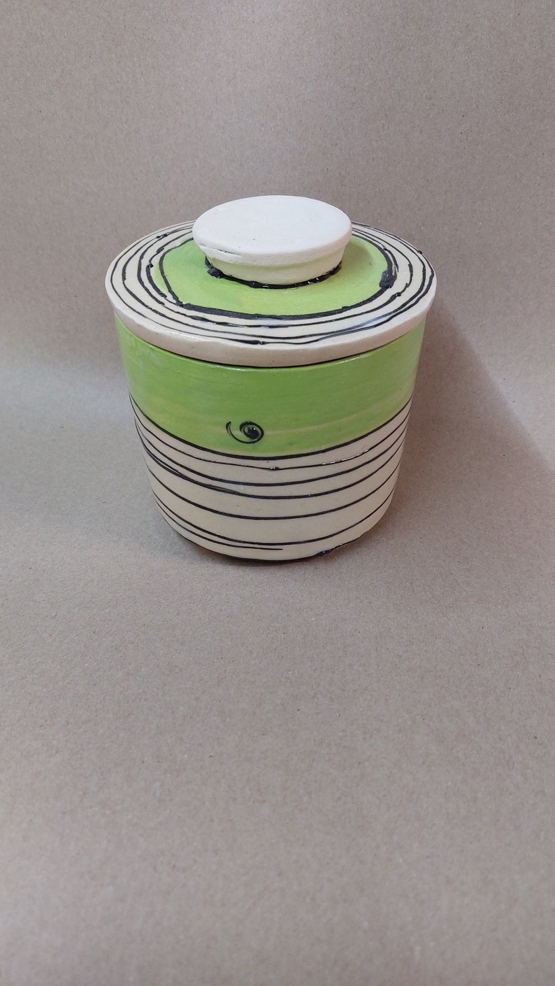 French water butter dish for 250g in blue or green image 4