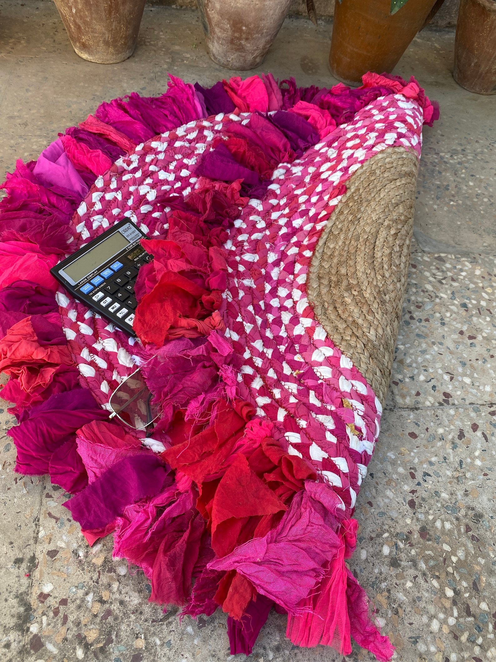 Handmade Jute and Pink Colours Rug Natural Jute Rug Cotton Etsy