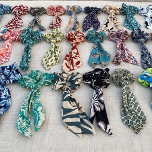 Cotton Printed Scrunchie, Colorful Hair Scrunchie, Soft & Stretchy Hair Tie Scrunchie, Hair Accessory, Scrunchies, Assorted Color Scrunchie