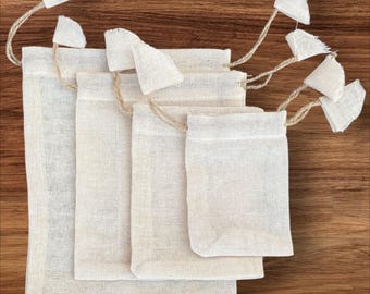 Handmade Jute Pouches: Jewelry Gift Bags, Drawstring pouch