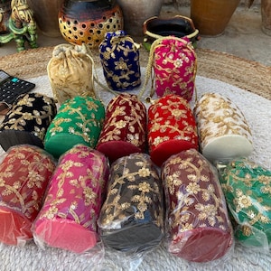 Gift packaging pouches, jewellery pouch, packing pouch, kashida work pouches, colourful pouches, gift bags