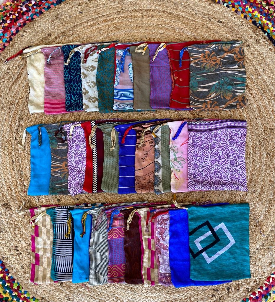 Silk Gift Bags Packaging Gift Bags Recycled Silk Fabric Etsy