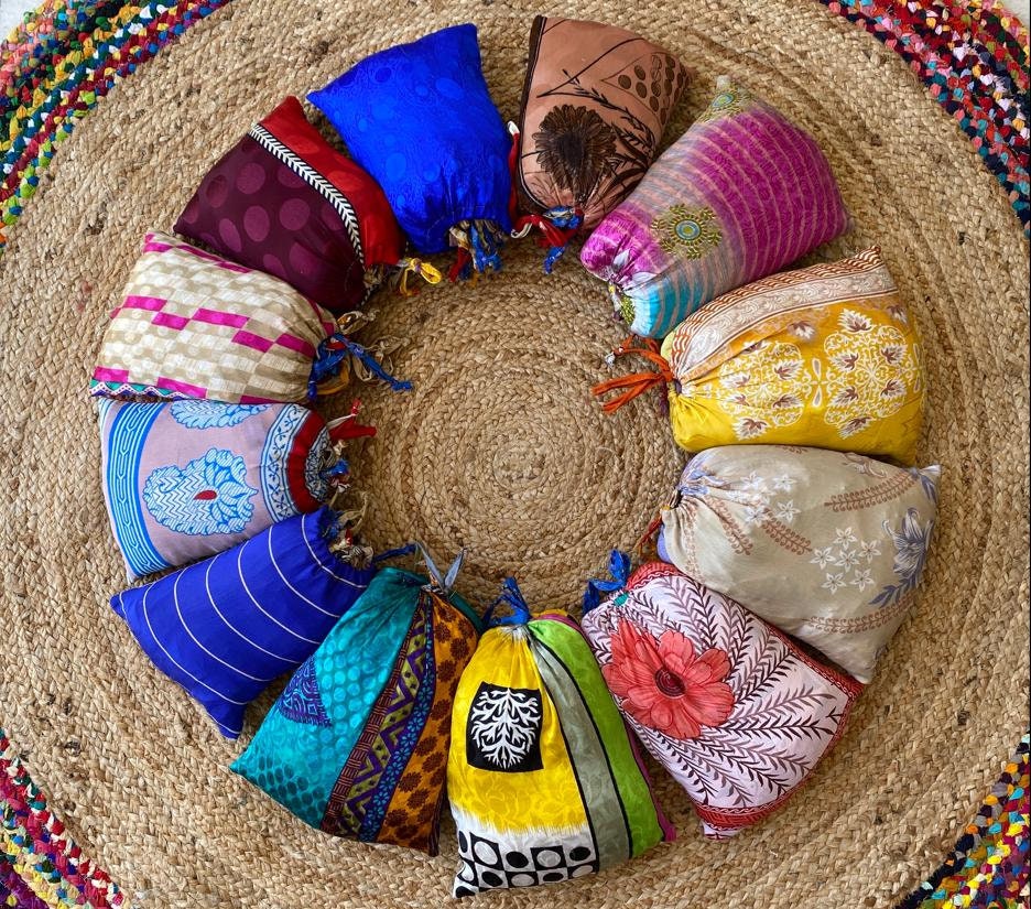 Silk Gift Bags Packaging Gift Bags Recycled Silk Fabric Etsy