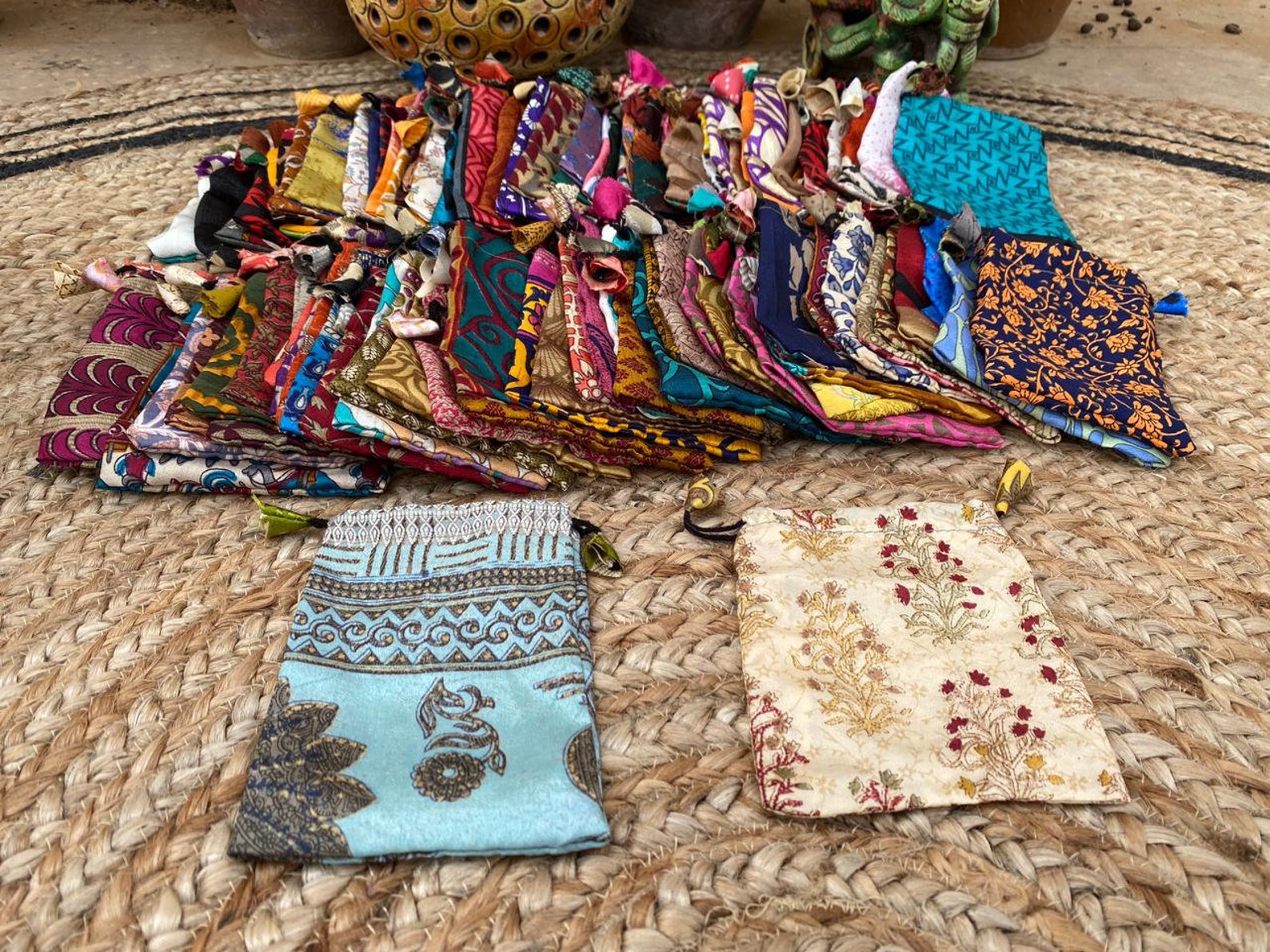 Silk pouches jewellery pouches gems stones pouches gifts Etsy