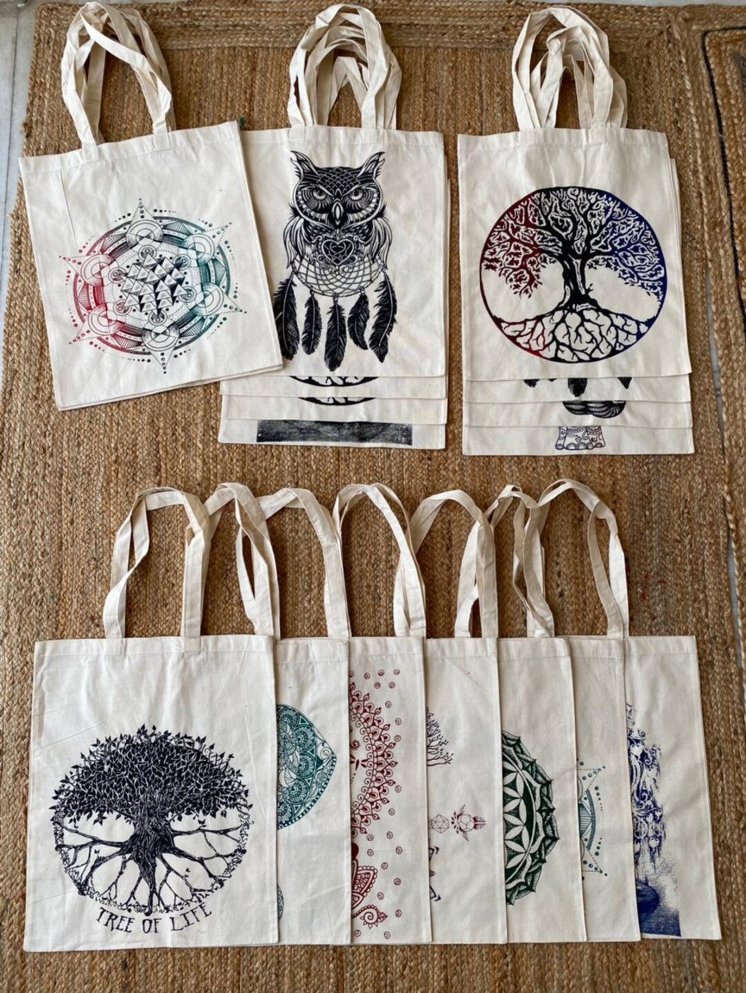 Buy Tote Bags, Shopping Bag, Packaging Cotton Bags, Gift Clothing Bags, Elephant, Dreamcatcher