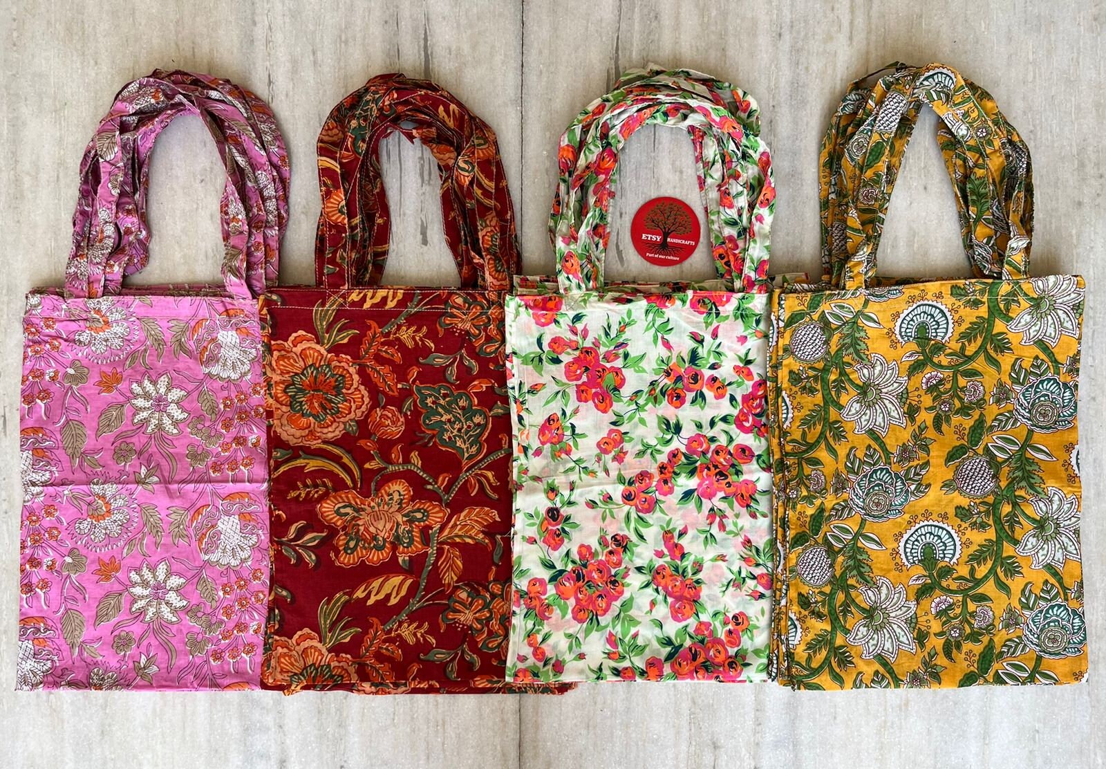 Block Prints Bags Tote Bags Flower Prints Bags Handle Bags Cotton Bags Packaging Gift Bags Carry Bags Shopping Bags Gift Bags Etsy