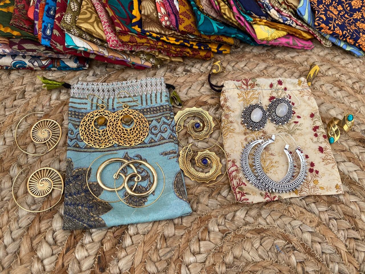 Silk pouches jewellery pouches gems stones pouches gifts Etsy