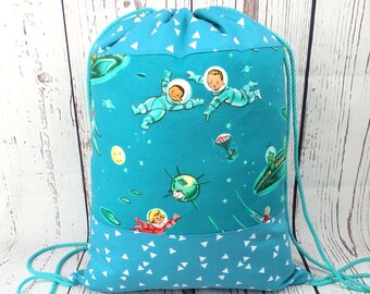 gymtas, rugzak, kinderen; Coole astronauten...