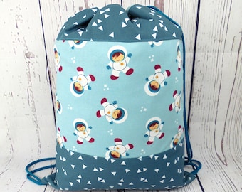 gymtas, rugzak, kinderen; Coole astronauten...