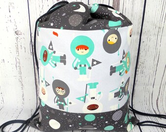 gymtas, rugzak, kinderen; Coole astronauten...