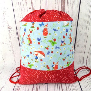 Gym bag, backpack for children: cute strawberry elves...