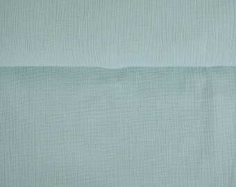 Muslin 10.80 EUR/meter Double Gauze diaper fabric old mint, fabric by the meter 50 cm