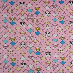 1 m Baumwolle Tiere 3,90 EUR/m auf rosa, Webware gemustert, Stoffe Kinder Meterware Schnäppchen