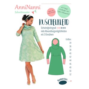 Cuddly dress AnniNanni sewing pattern, size 34 to 52, paper cutting / paper cutting pattern