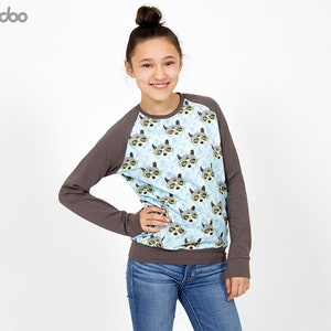 Pattydoo sewing pattern teen shirt maxi raglan, sewing pattern for children, clothing, paper cutting / paper cutting pattern image 6