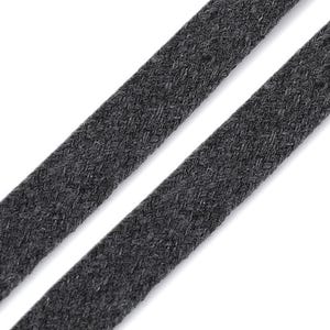 May include: Two strands of dark grey braided cotton cord.