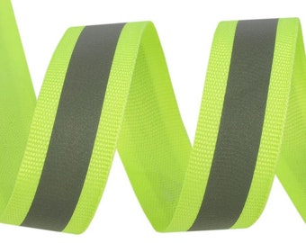 2 m reflective tape EUR 1.00/meter, reflective tape neon green yellow, width 20 mm, sold by the meter