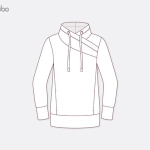 Pattydoo sewing pattern Naomi wrap-neck sweatshirt pattydoo women&#39;s clothing, paper pattern / paper pattern