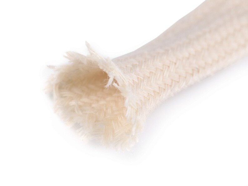 Flat cord EUR 1.00/meter, natural, hoodie cord cotton 12 mm, sold by the meter image 3