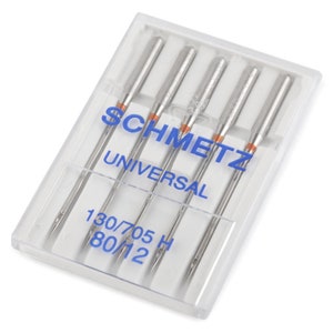 Machine needles Universal 80 Schmetz, sewing machine needles flat shank image 1