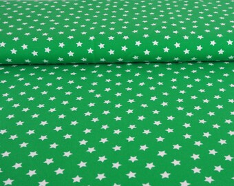 50 cm Jersey Stars 9,00 EUR/meter green grass green white fabric sold by the meter, bargain remnant