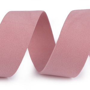 2 m Samtband 1,50 EUR/m, 25 mm breit, pudriges rosa, Meterware