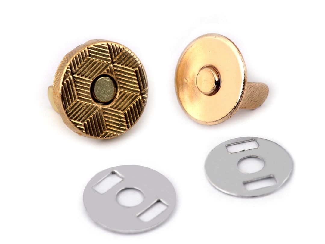 5 Small Clasps Classic Gold 1 Cm in Diameter Etsy