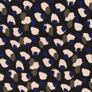 Tissu viscose 60 cm, 10,00 EUR/mètre, tissu pour blouse, Antonia Swafing, pois kaki noir, viscose fluide et souple