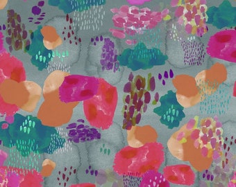 Pocket fabric 12.80 EUR/meter gray blobs of watercolor, decorative fabric sold by the meter