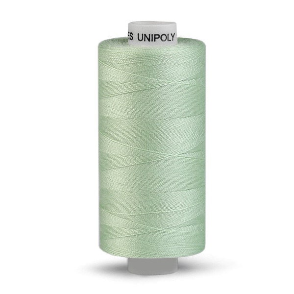 Sewing thread 0.004 EUR/meter made of polyester, Unipoly, pastel mint, sewing machine thread