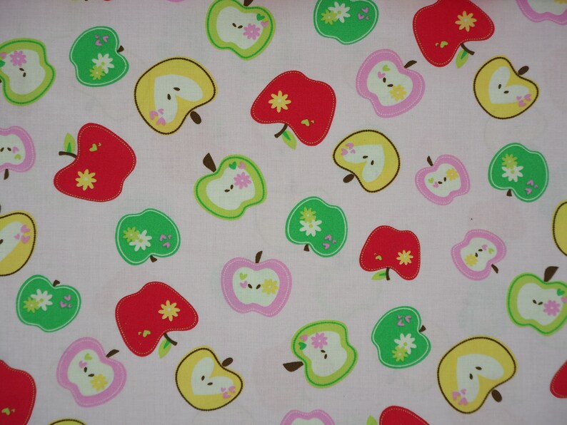 45 cm cotton 7.00 EUR/meter Swafing apples Wendelin pink, fabric sold by the meter bargain remaining piece image 3