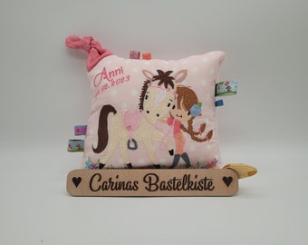 Boîte à musique, boîte à musique bohème ours, boîte à musique bébé, boîte à musique avec mélodie souhaitée, coussin personnalisé, cadeau de naissance, fille avec poney