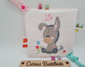 Crinkle cloth, donkey, cuddle cloth