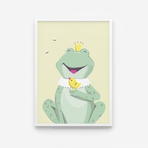 Mr. Frog Nursery print, Nursery Decor, Kids Room Decor, Children Wall Art, Nursery Girls, Nursery Boys image 1