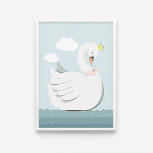 Bilder Kinderzimmer Poster Kinderbild Miss Swan Bild 1