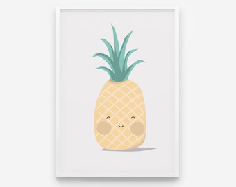 Ananas - Nursery print, Nursery Decor, Kids Room Decor, Children Wall Art, Nursery Girls, Nursery Boys