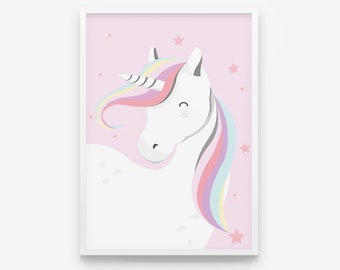 Unicorn - Nursery print, Nursery Decor, Kids Room Decor, Children Wall Art, Nursery Girls, Nursery Boys