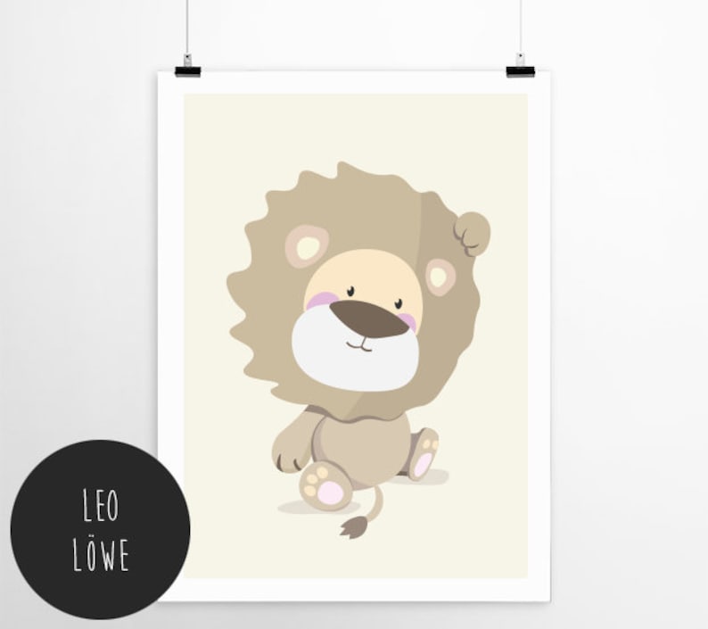 Images Chambre denfant Affiche Leo Lion image 4