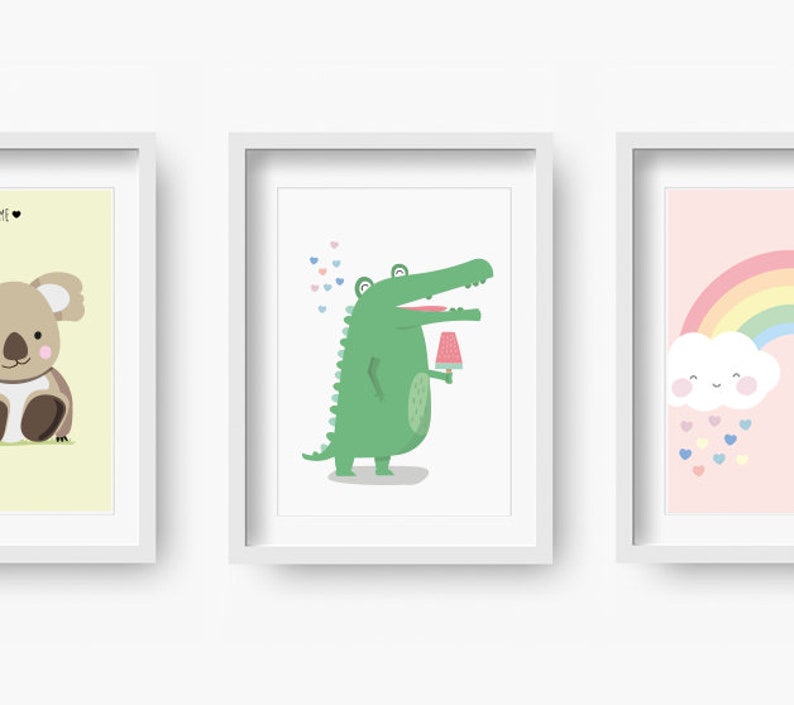 Mr. Croco Nursery print, Nursery Decor, Kids Room Decor, Children Wall Art, Nursery Girls, Nursery Boys image 2