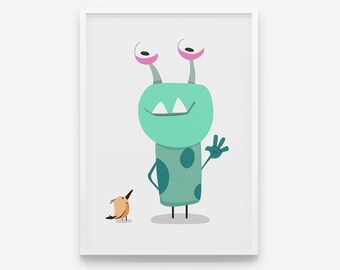 Bilder Kinderzimmer Poster Kinderbild Monster Lori