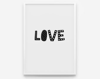 Love - Nursery prinLovingly designed nursery print on high-quality and stable paper (200g/m).