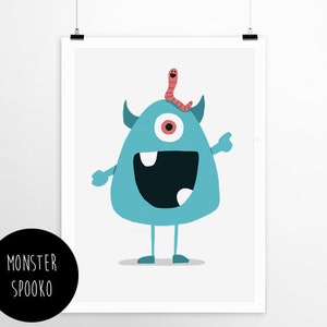 Bilder Kinderzimmer Poster Kinderbild Monster Spooko Bild 3