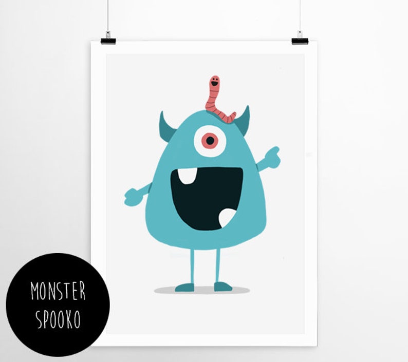 Bilder Kinderzimmer Poster Kinderbild Monster Spooko Bild 3