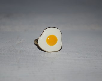 Sunny Side up Fried Egg Ring, Novelty Ring, Quirky Jewelry, Food Charms,  Fake Egg Jewelry 