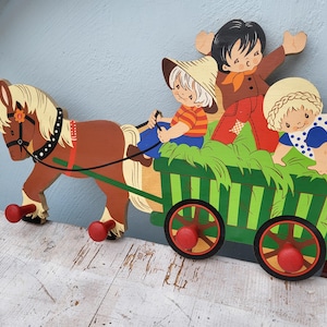 Houten kinderkast vintage