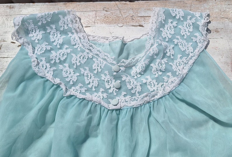 light blue babydoll vintage top image 1