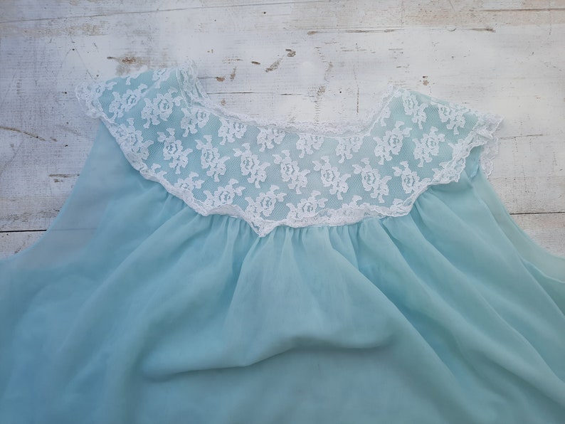 light blue babydoll vintage top image 4