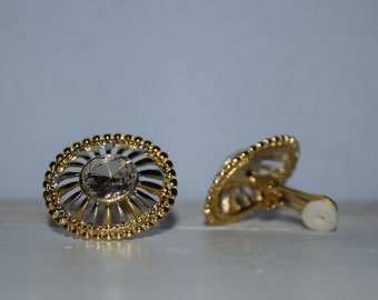 Opulent vintage earrings with clip closure